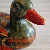 Decorative hand painted ceramic duck