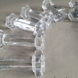 10 hexagonal glass knife holders