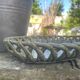 Woven ceramic basket
