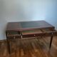 Antique Art Deco Desk Solid Oak - Leather Desk Mat - Cabinetmaker Quality
