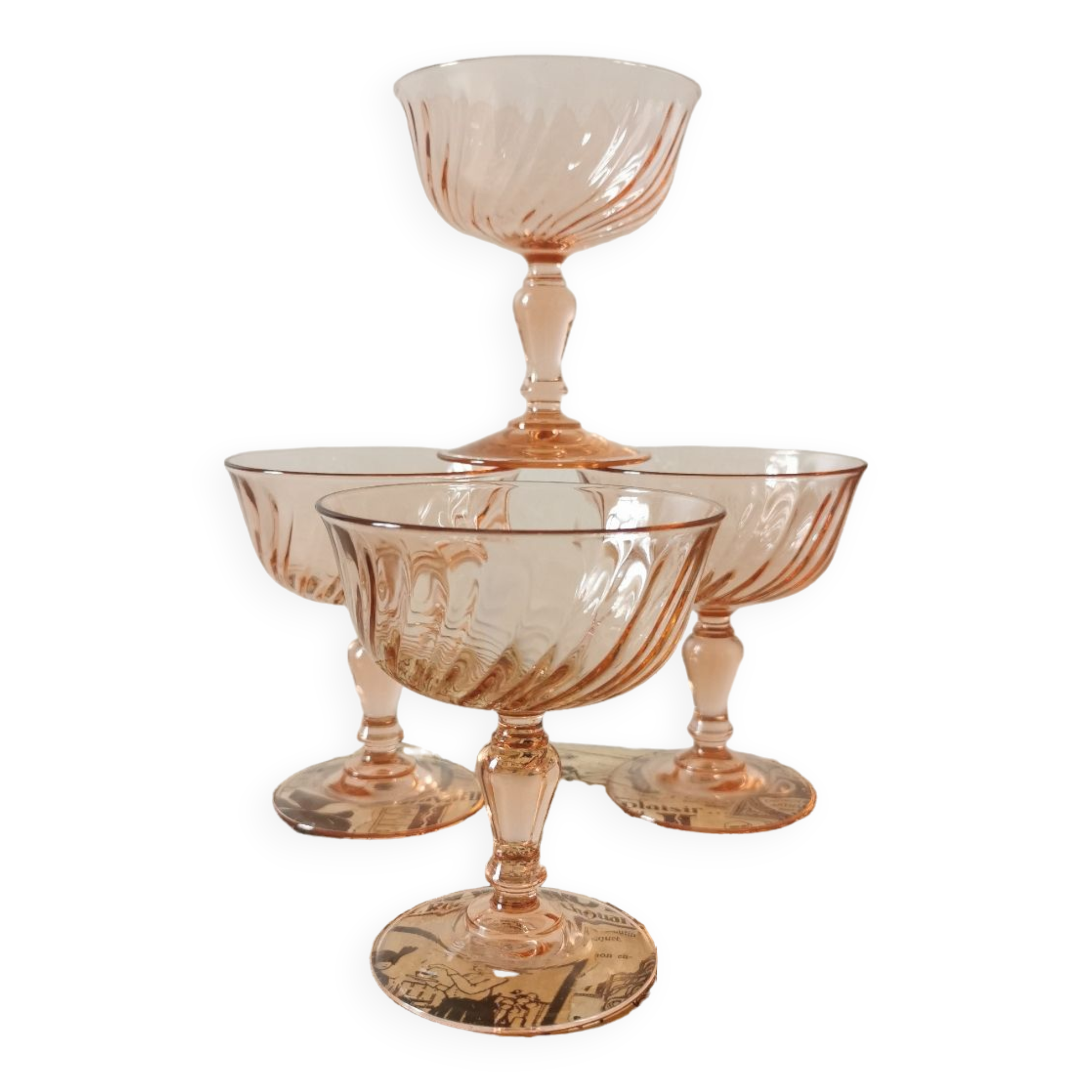 Rosaline champagne glasses