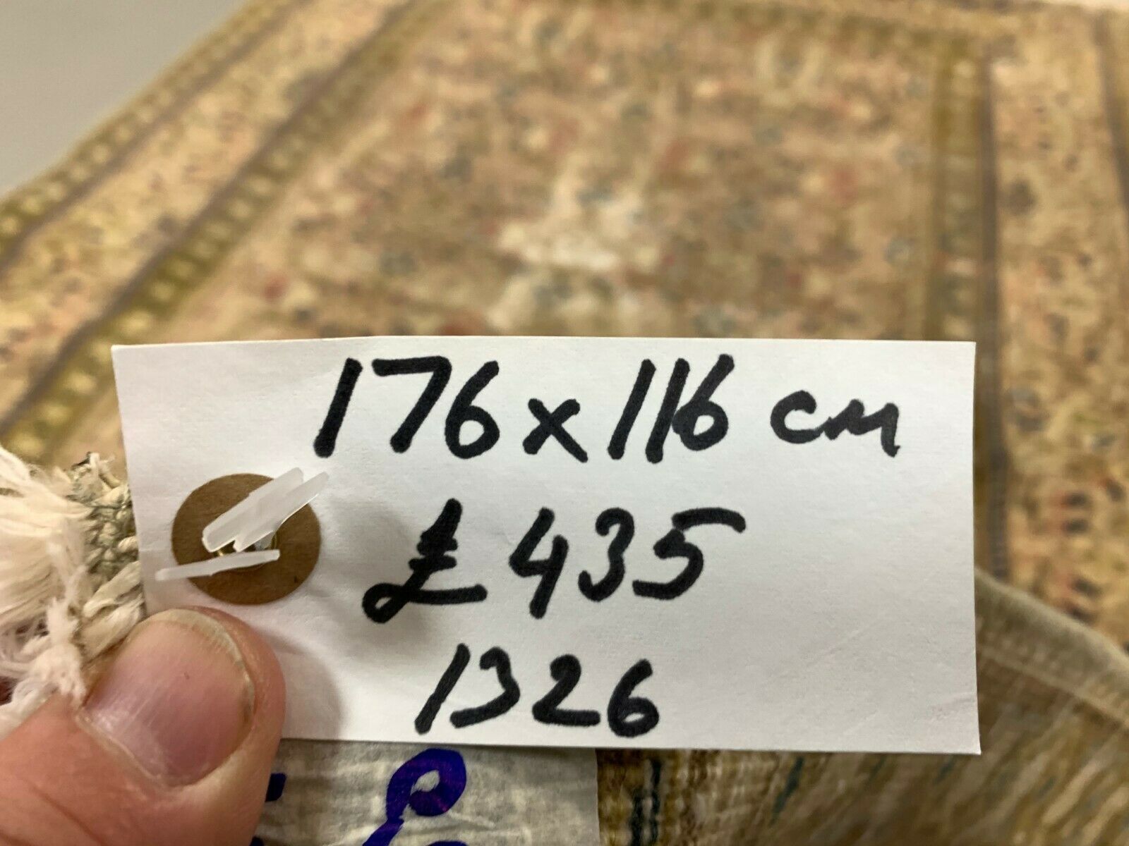 Distressed Turkish Rug 176x116 cm wool Vintage shabby Chic Tribal Brown, Beige