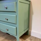 Green wood Provence chest of drawers