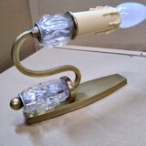 Pair of bronze and glass sconces 1940