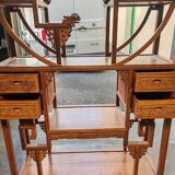 Bibliothèque chinoise Collectible Décorative en bois exotique