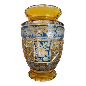Vase en cristal polychrome