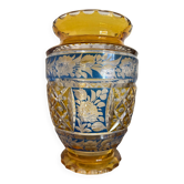Vase en cristal polychrome art déco