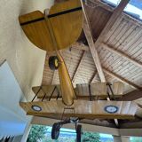 Extra Large Vintage Metal Airplane - K3215