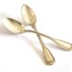 Set of 2 silver-plated dessert spoons in Chinon style, 15 cm.