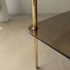 Vintage brass side table with smoked glass, 1970s