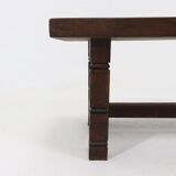 Antique Handcarved Solid Tropical Wooden Dining Table 1920s