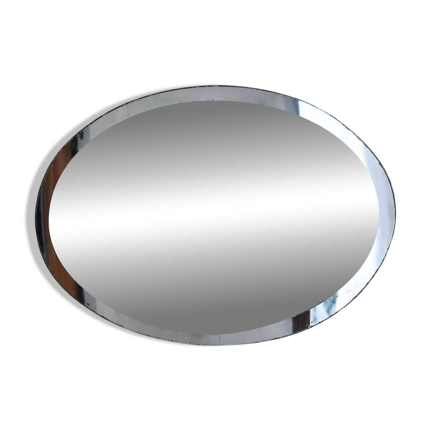 Mmiroir ovale biseauté vintage