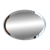 Vintage bevelled oval mirror