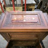 Bar cabinet with solid teak system circa 1980
