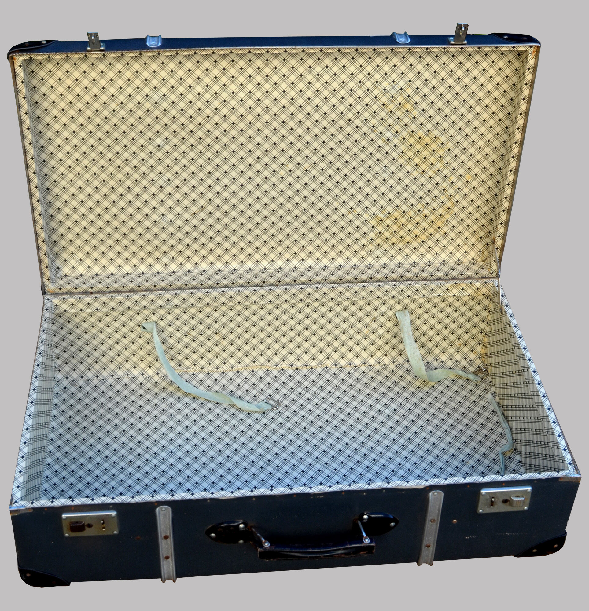 Vintage blue suitcase