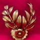 Golden Leaf Appliques Hans Kögl Style 1960/70 Hollywood Re