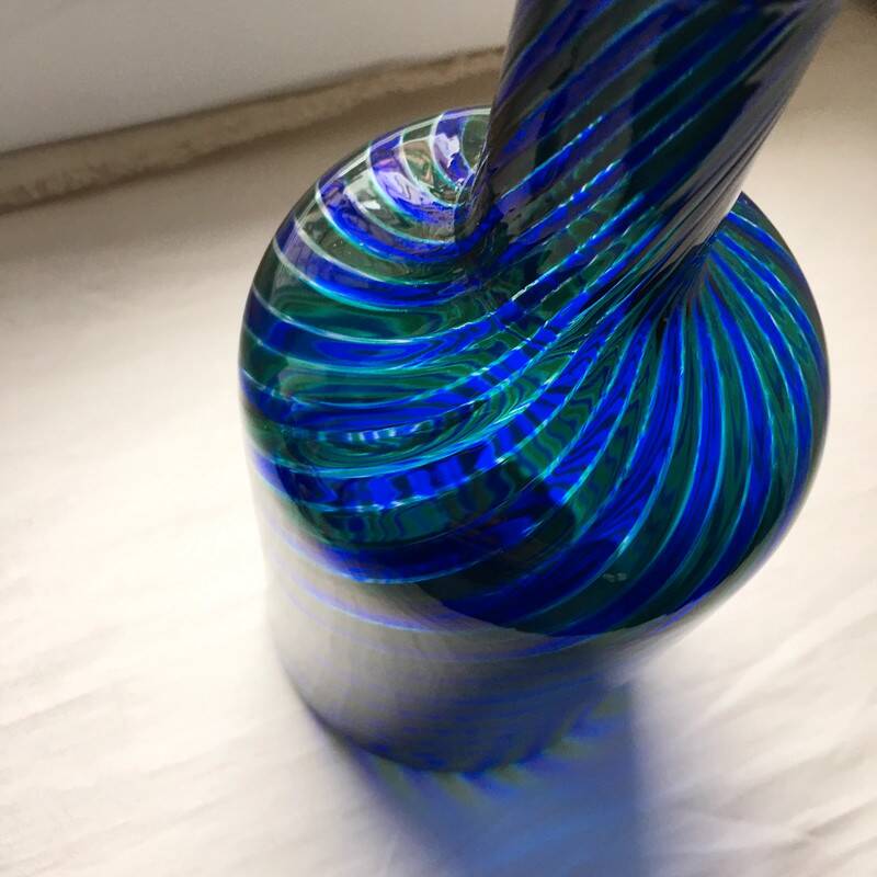 Salviati Murano glass “cane” carafe