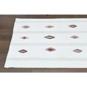 1970s Vintage Turkish Handmade Wool & Cotton Beige Runner Rug 76x228