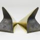 Pair Carl Auböck Minimalist Rocket Brass Bookends #3846, Vienna, Austria