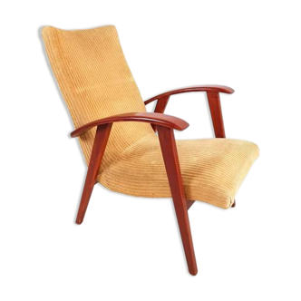 Fauteuil vintage velours côtelé