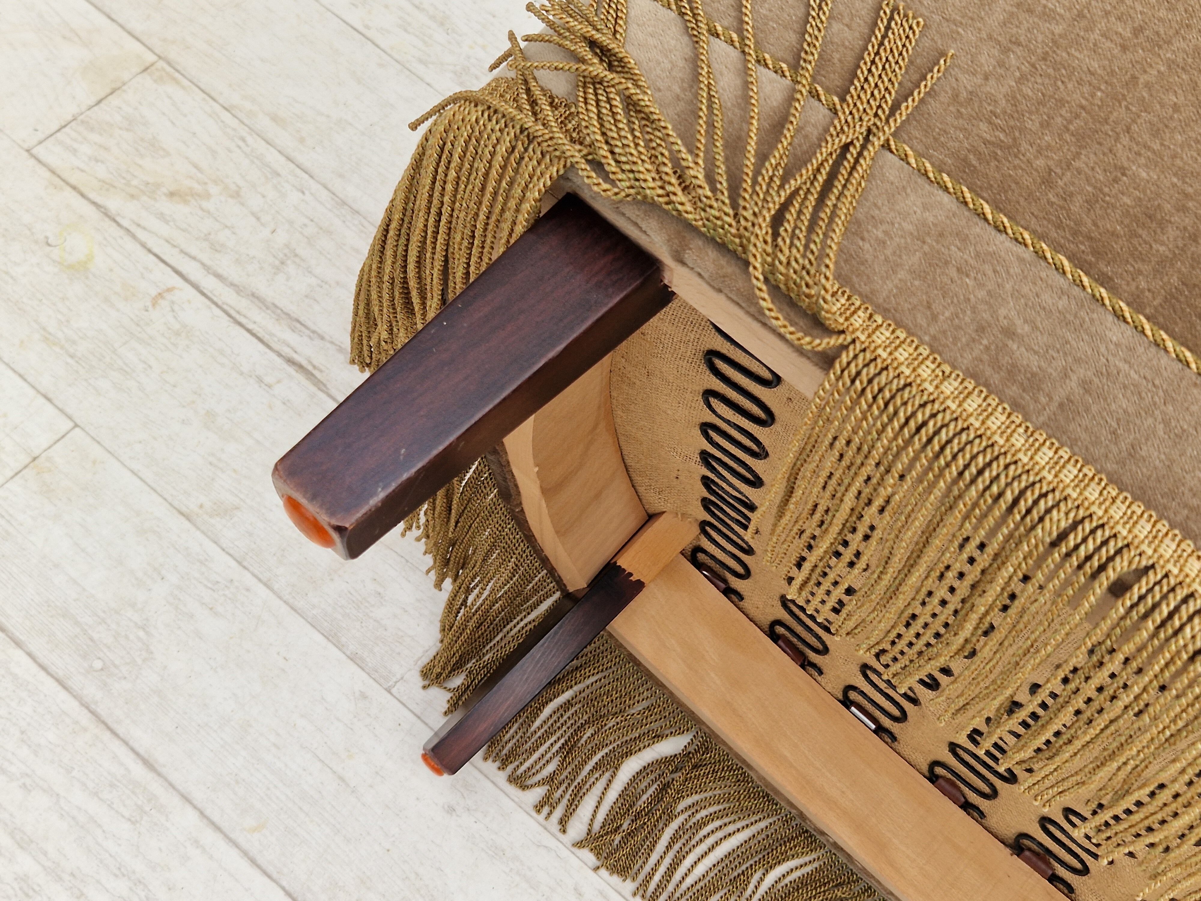 1970s, Danish set of two velour chairs, original condition