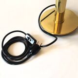 Brass and white opaline lamp by Limburg 1970