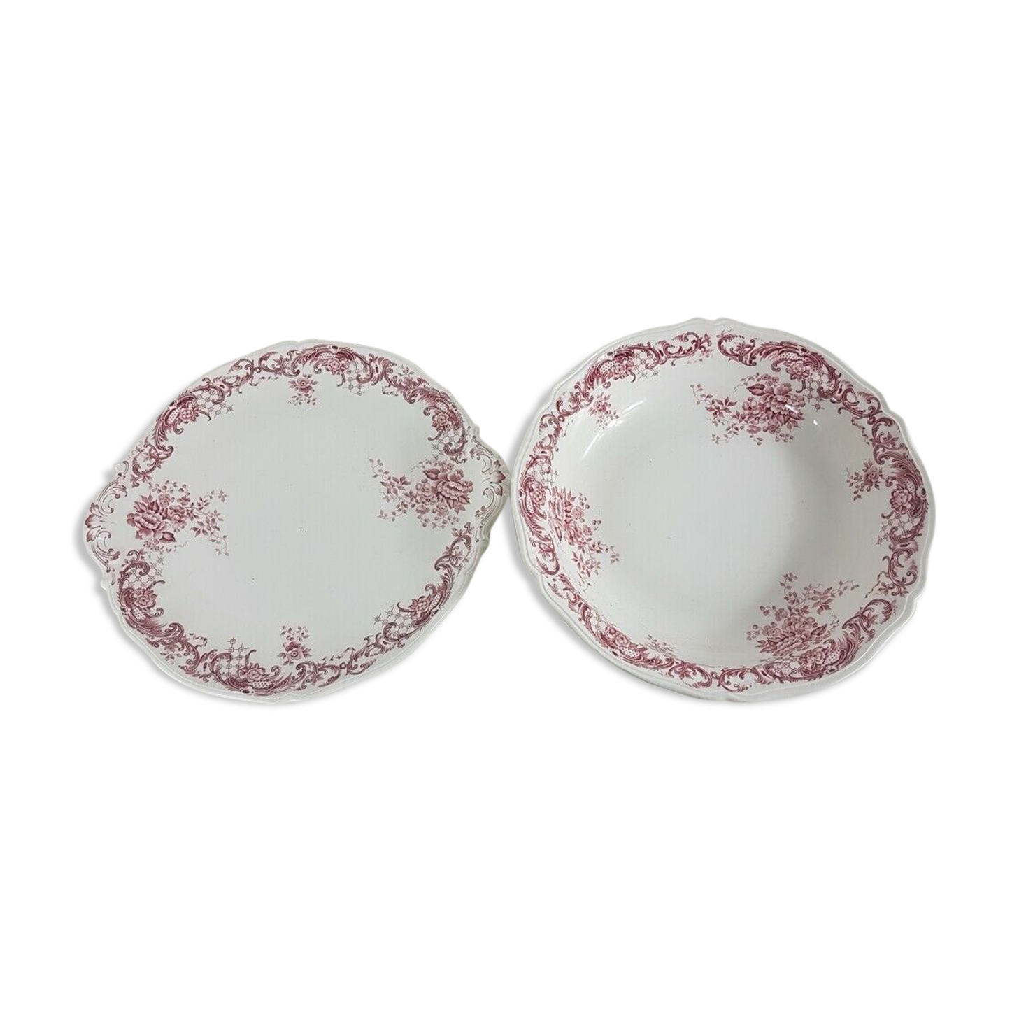 Set of 2 dishes in Villeroy earthenware and Boch Valeria series