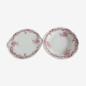 Lot de 2 plats en faïence de Villeroy et Boch série Valeria