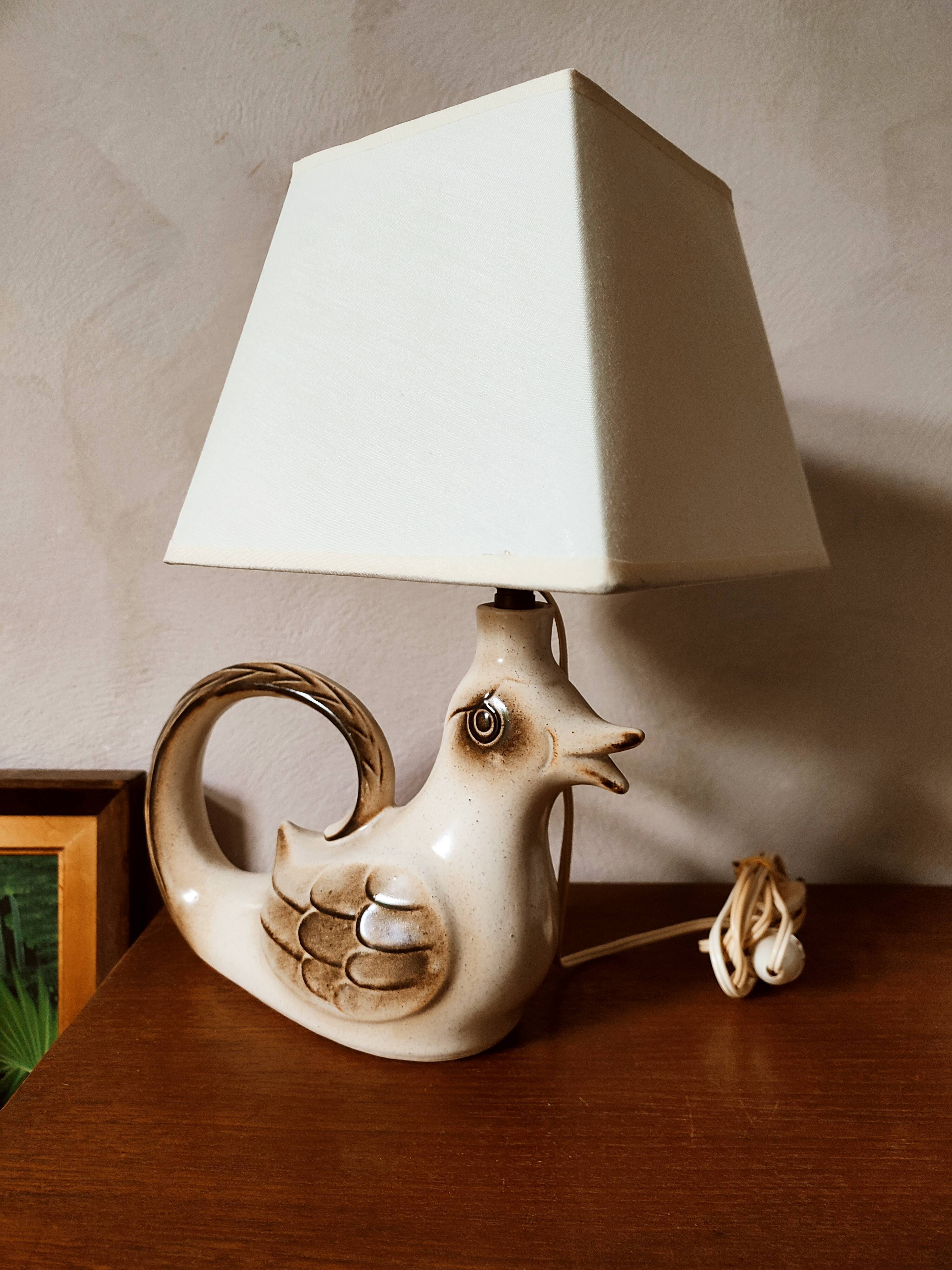 Ceramic bird lamp W-Germany