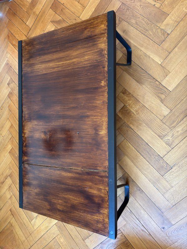 Industrial coffee table type SNCF pallet