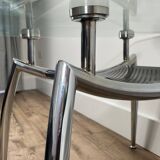 1970s Mid-Century Modern "Space Age" Chrome & Glass Coffee Table