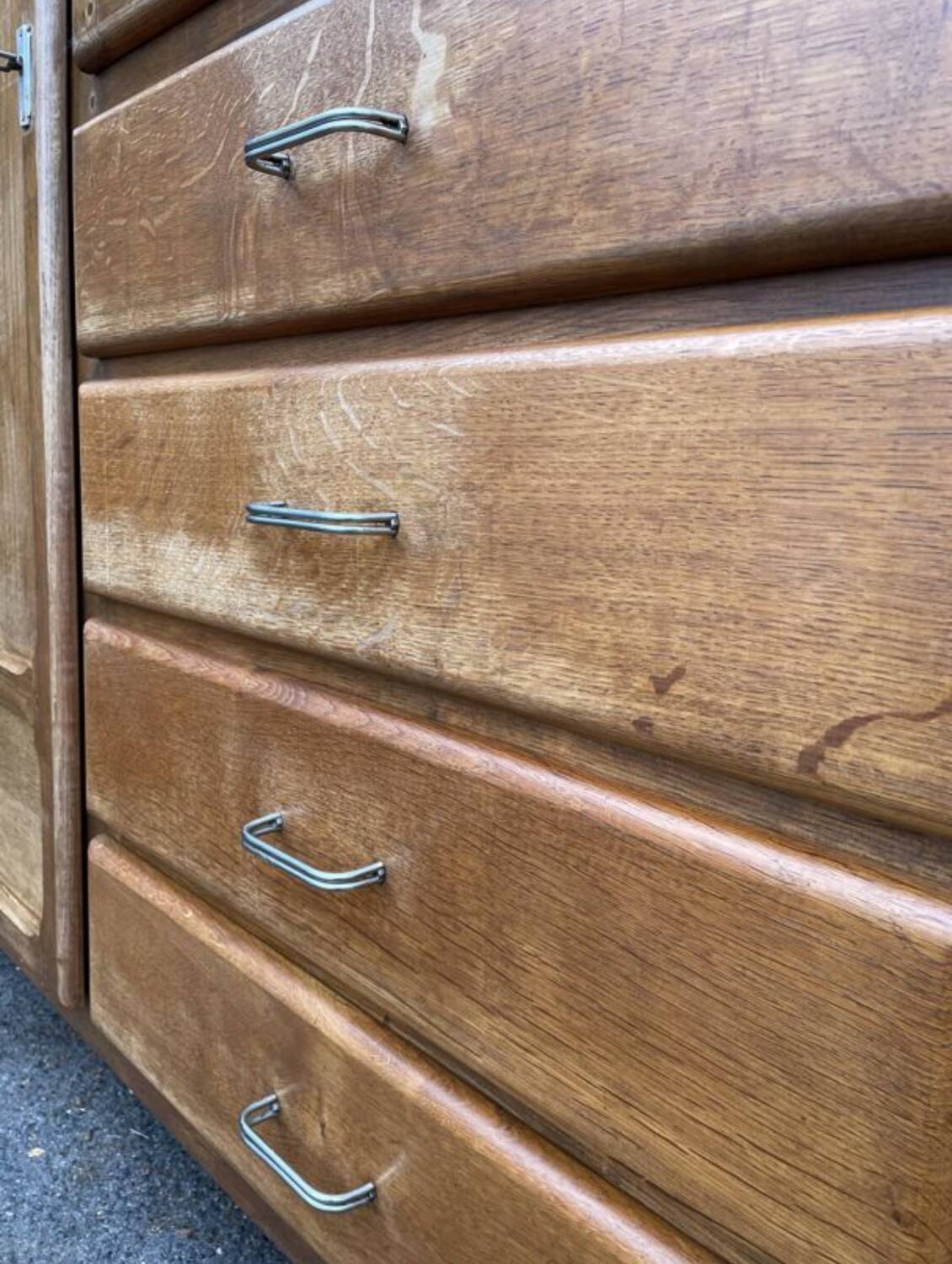 Ancienne armoire scolaire, grand vestiaire Art Déco