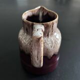Flamed brown beige pitcher