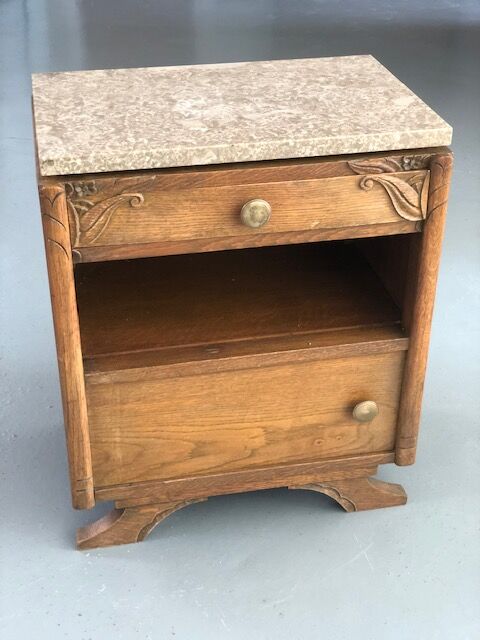 Bedside table top marble art nouveau
