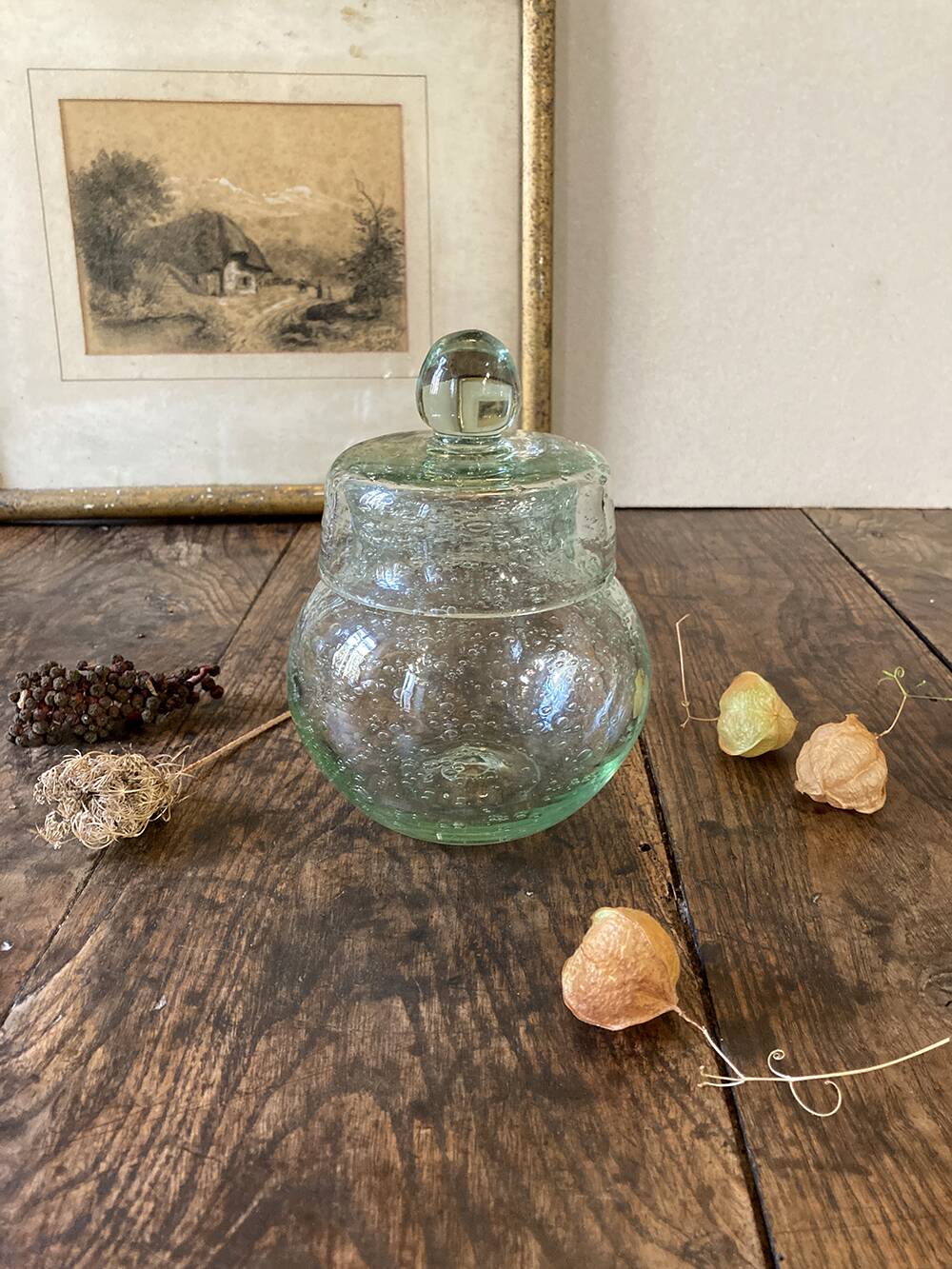 Bocal en verre bullé de Biot, ca. 1980