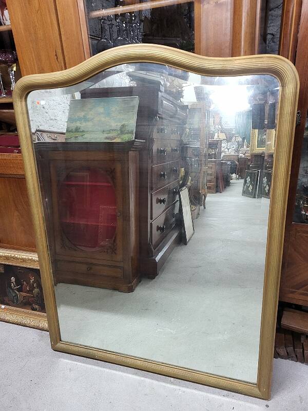 19th century gendarme's hat gilded mirror