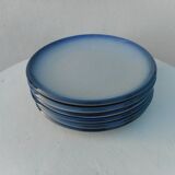 Set of 6 flat sandstone plates