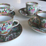 6 tasses porcelaine de Chine 19e