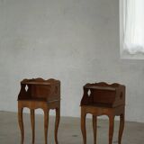 Modern Danish, An Elegant Pair of Walnut Bedside Tables, 1940s