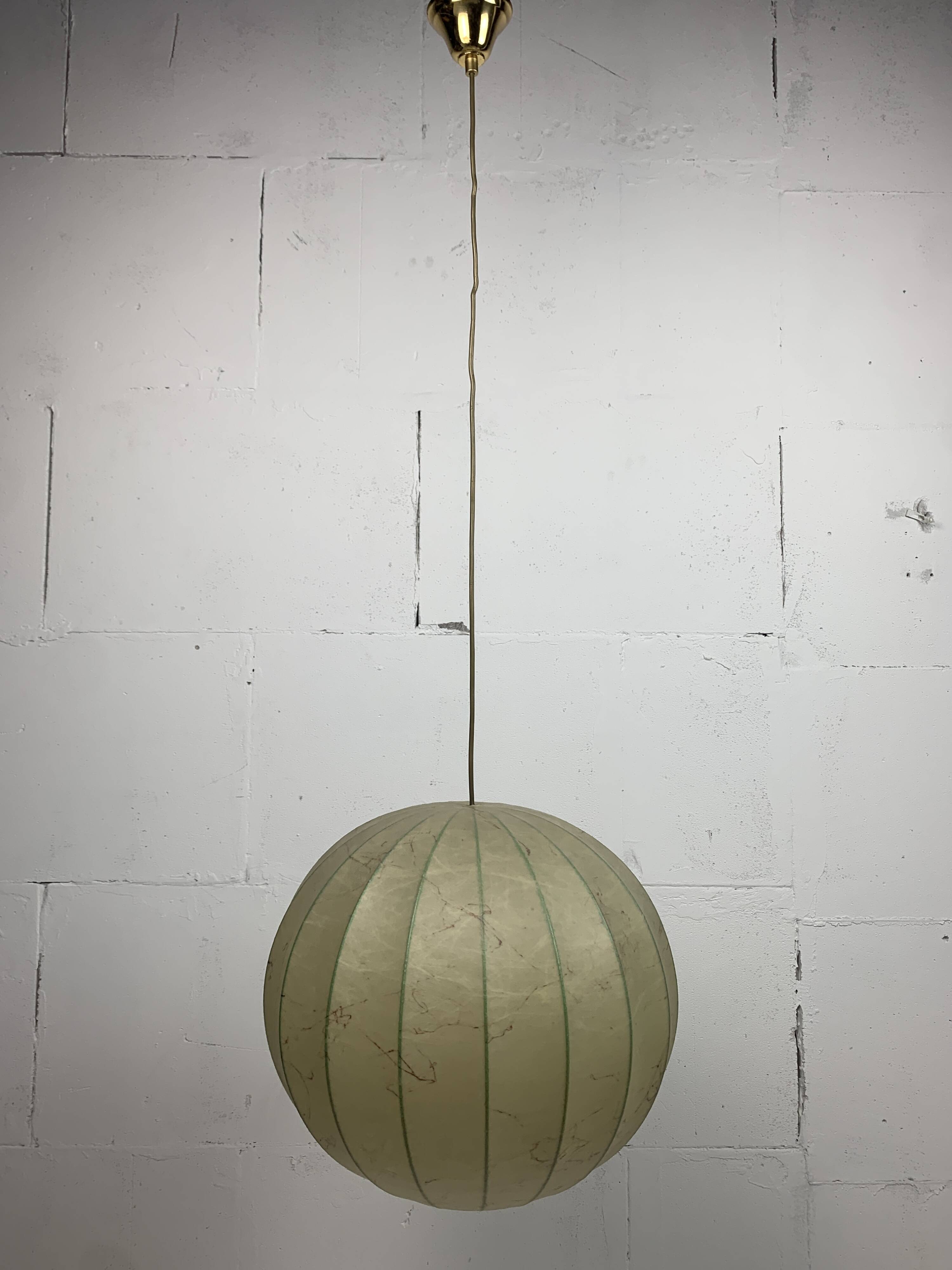 Mid-Century Space Age Cocoon Hanging Pendant Lamp in the style of Achille Castiglioni, 1960s