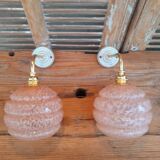 Clichy glass swan neck wall lights