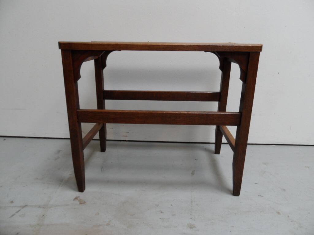 Vintage Dutch small oak bench 1930's