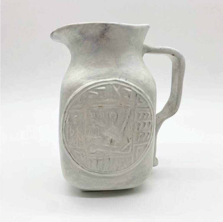 Vallauris glazed ceramic pitcher, 1960s