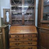 Mahogany secretary with display cabinet