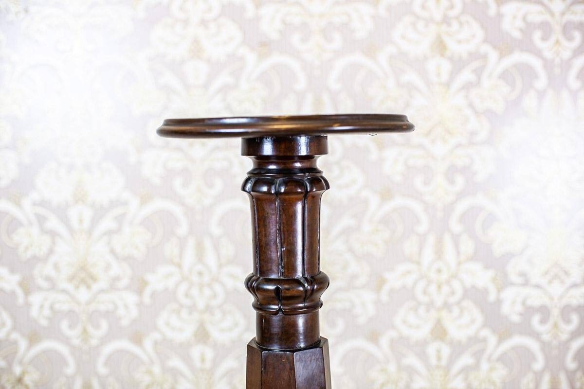 Solid Oak Pedestal, 1930s