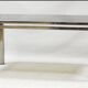 Steel / smoked glass table in the style of Willy Rizzo