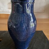 Blue enameled pitcher signed Laboute