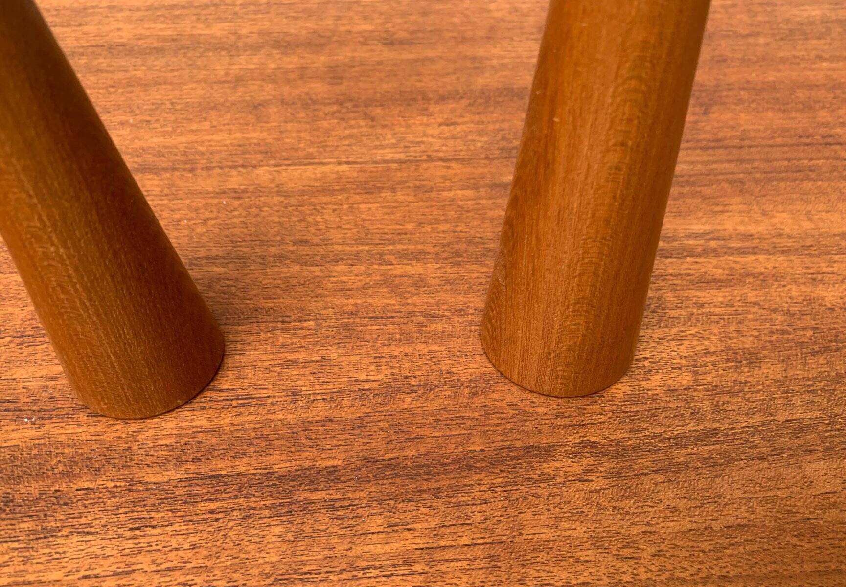 Vintage Danish teak candle holders, set of 2.