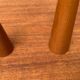 Vintage Danish teak candle holders, set of 2.