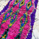 Berber hallway rug Boucherouite pink and fluorescent